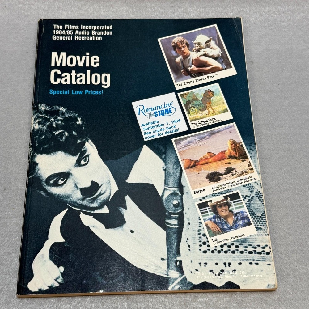 Vintage 1984-85 Films Inc 16mm Movie Rental Catalog Star Wars Disney Cinema